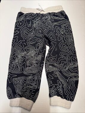 Little Bipsy Black Joggers with Cream Waistband & Cuffs